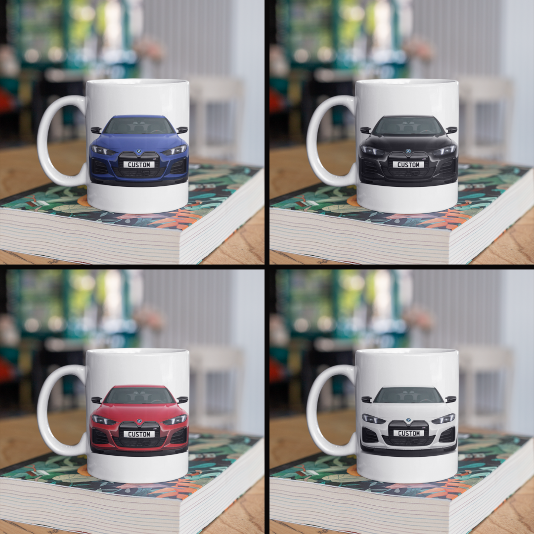 Personalised BMW i4 M Model Coffee Mug Gift - Choice Colour - FAST POST