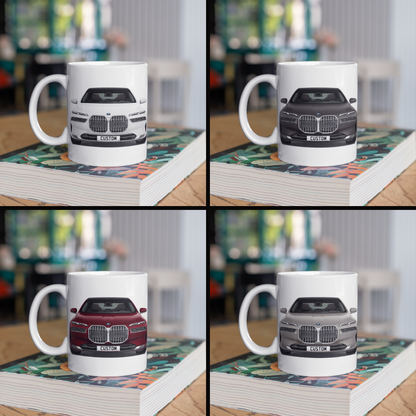 Personalised BMW i7 Excellence Coffee Mug Gift - Choice Colour - FAST POST
