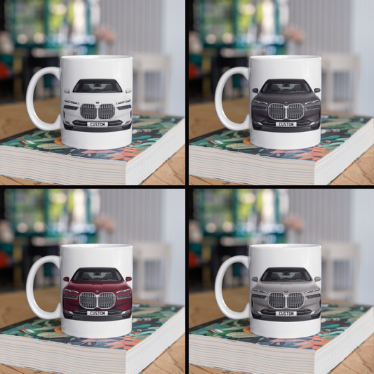 Personalised BMW i7 Excellence Coffee Mug Gift - Choice Colour - FAST POST