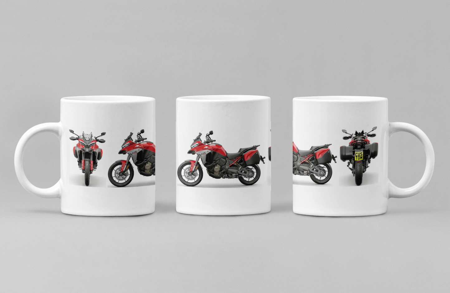 Personalised Ducati Multistrada Motorcycle Coffee Mug - Choose Model & Colour