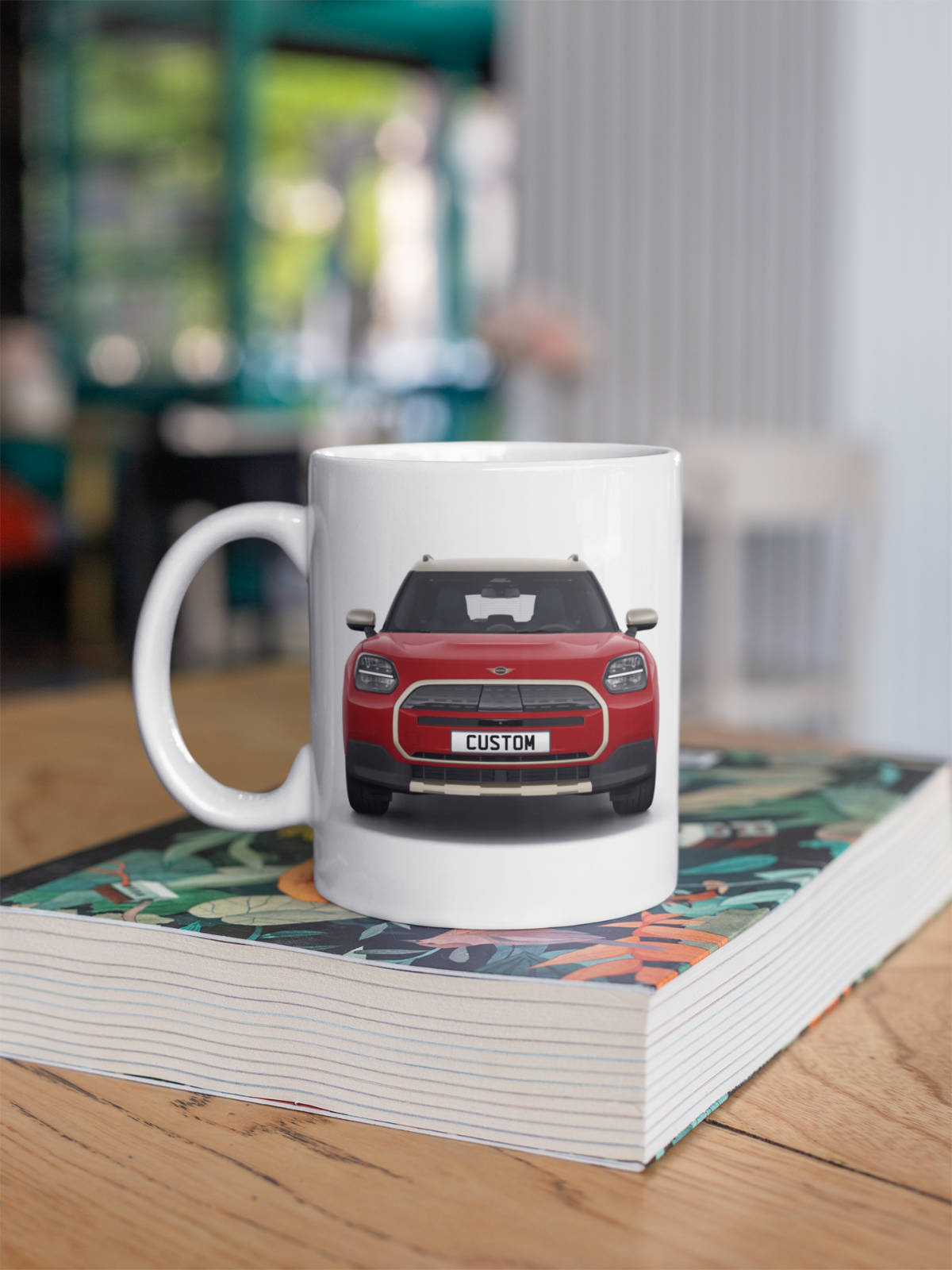 Personalised All Electric Mini Countryman Exclusive Mug Gift - Choose Colour