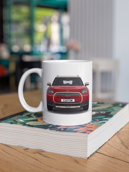 Personalised All Electric Mini Countryman Exclusive Mug Gift - Choose Colour