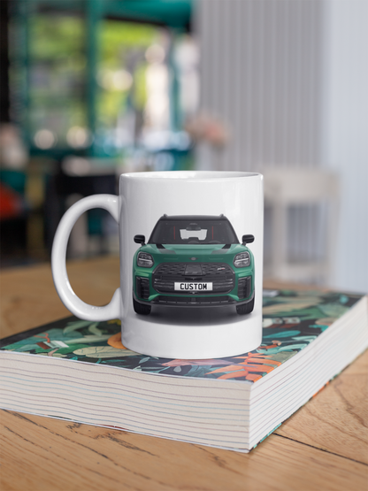 Personalised All Electric Mini Countryman Sport Mug Gift - Choose Colour