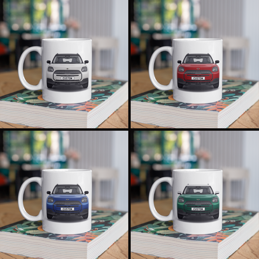 Personalised All Electric Mini Countryman Classic Mug Gift - Choose Colour