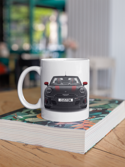 Personalised Mini John Cooper Works Convertible Coffee Mug Gift - Choose Colour