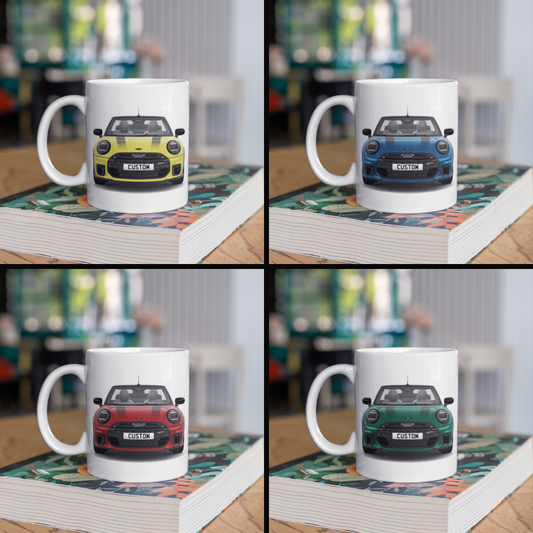 Personalised Mini Cooper Convertible S Sport Coffee Mug Gift - Choose Colour