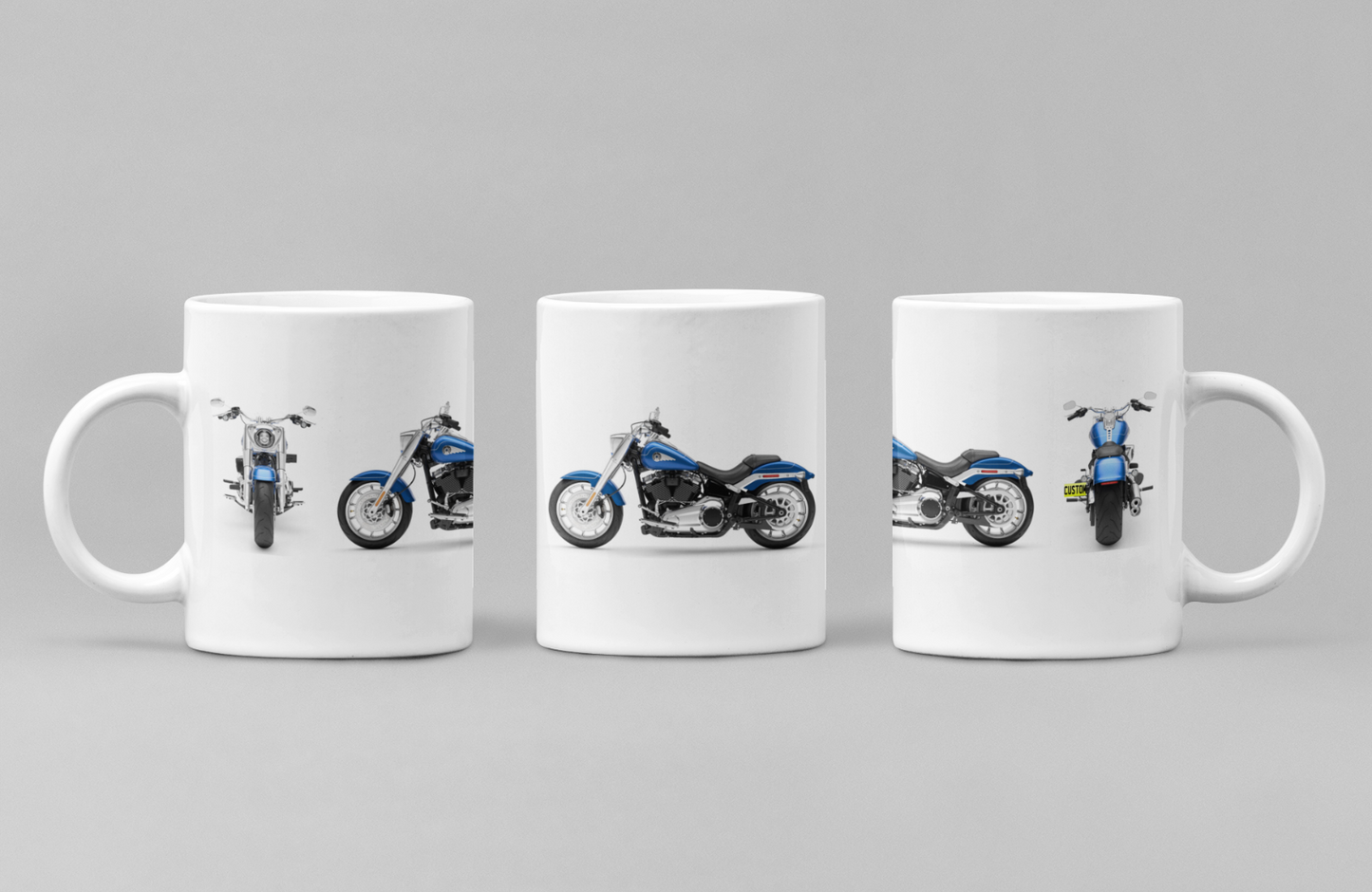 Personalised Harley Davidson Fat Boy 2025 Motorcycle Mug - Colour Choice
