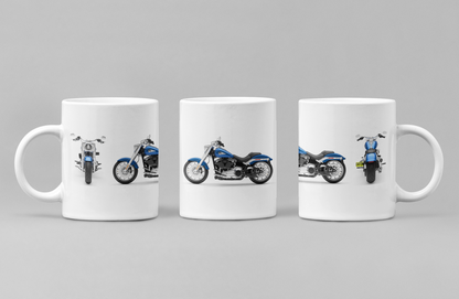 Personalised Harley Davidson Fat Boy 2025 Motorcycle Mug - Colour Choice