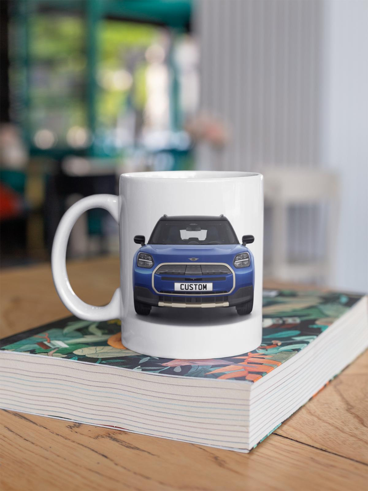 Personalised All Electric Mini Countryman Exclusive Mug Gift - Choose Colour