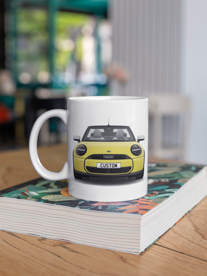 Personalised Mini Cooper Convertible C Classic Coffee Mug Gift - Choose Colour