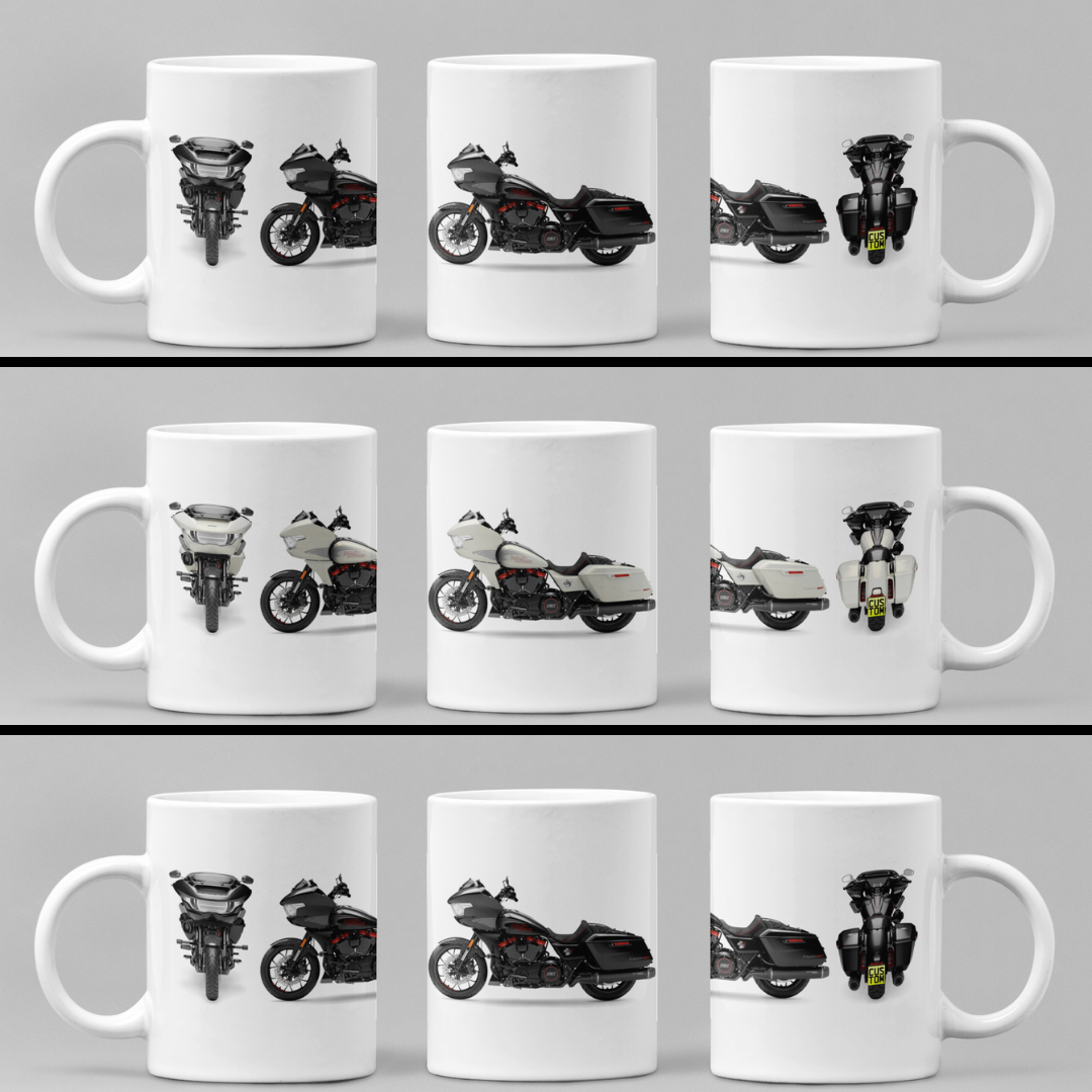 Personalised Harley Davidson CVO Road Glide ST 2024 Motorcycle Mug Colour Choice