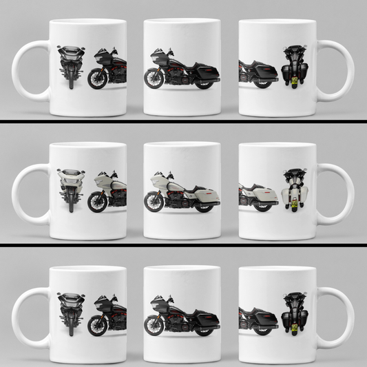 Personalised Harley Davidson CVO Road Glide ST 2024 Motorcycle Mug Colour Choice