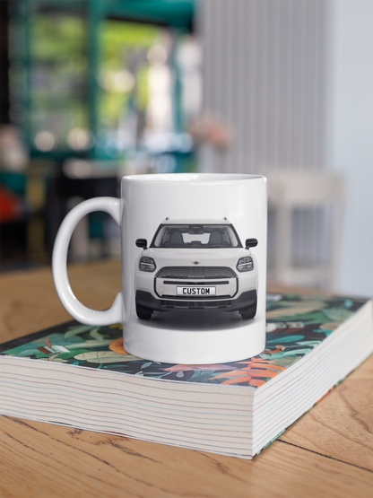 Personalised All Electric Mini Countryman Classic Mug Gift - Choose Colour