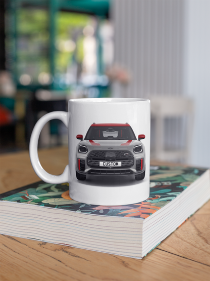 Personalised Mini John Cooper Works Countryman ALL4 Mug Gift - Choose Colour