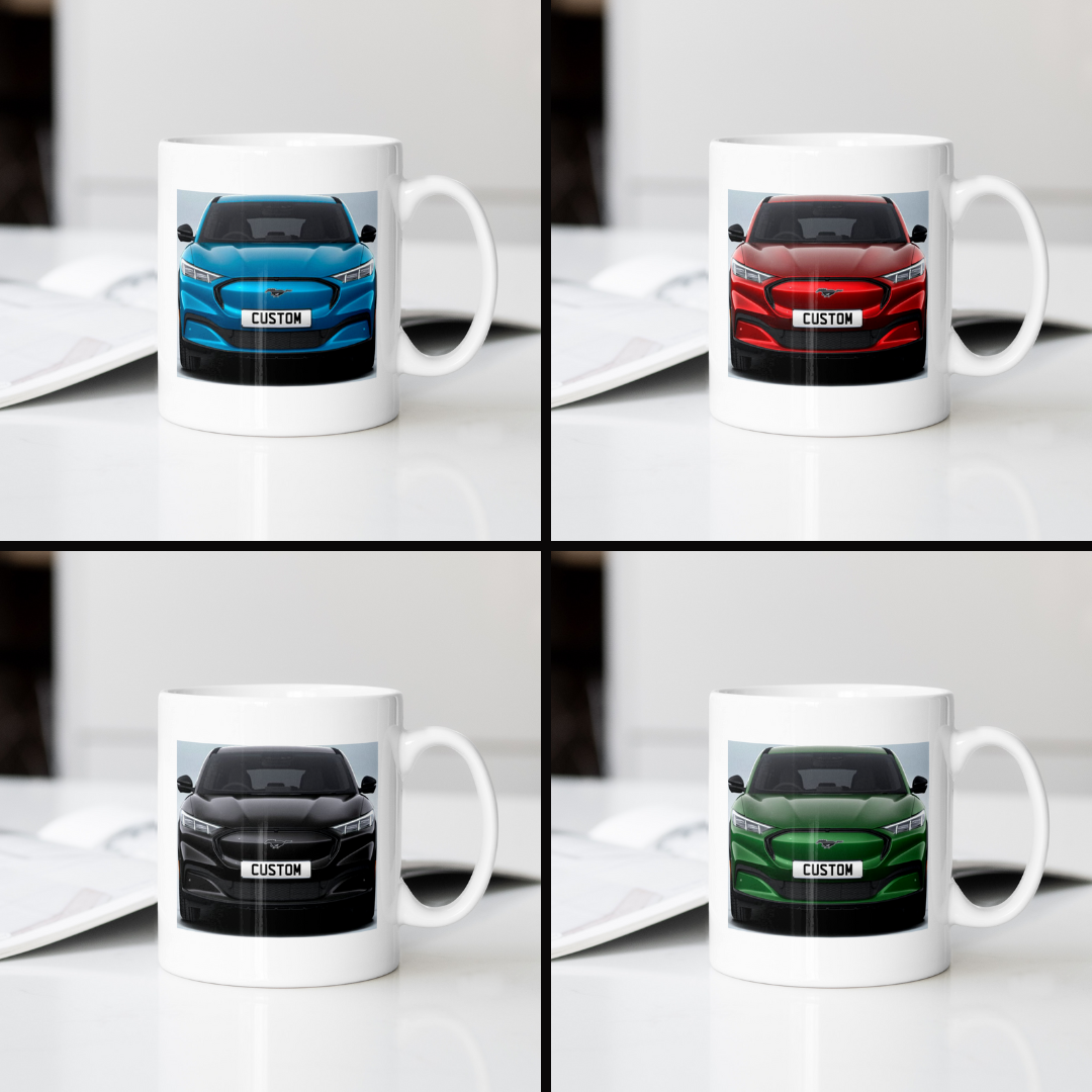 Personalised Ford Mustang Mach-E Premium Mug Gift - Choose Colour - FAST POST