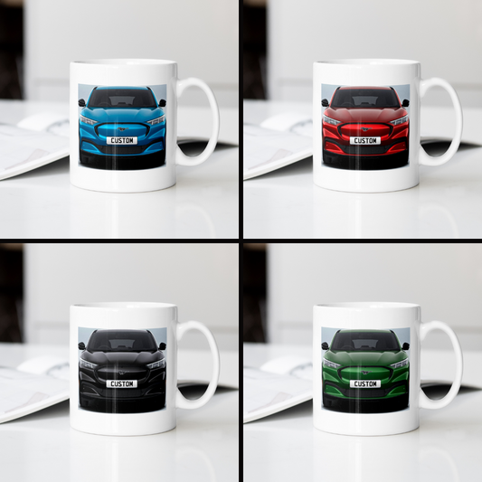 Personalised Ford Mustang Mach-E Premium Mug Gift - Choose Colour - FAST POST