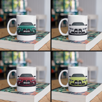 Personalised BMW M4 Coffee Mug Gift - Choose Colour FAST POST