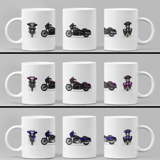 Personalised Harley Davidson CVO Street Glide 2025 Motorcycle Mug Colour Choice
