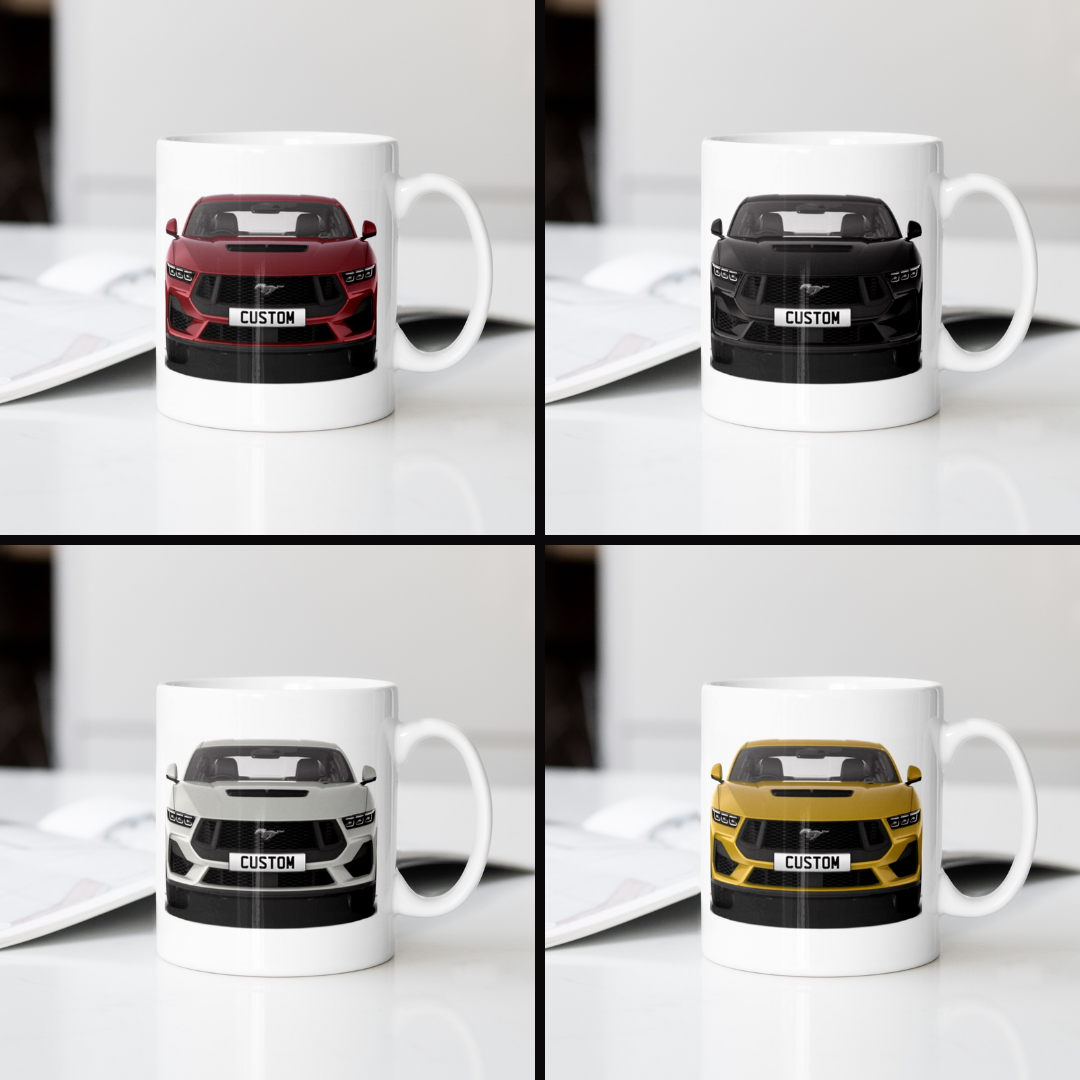 Personalised Ford Mustang GT Coffee Mug Gift - Choose Colour - FAST POST