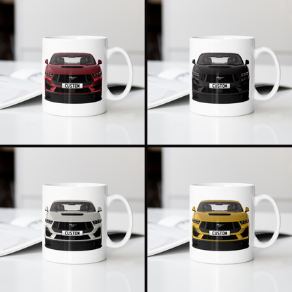 Personalised Ford Mustang GT Coffee Mug Gift - Choose Colour - FAST POST