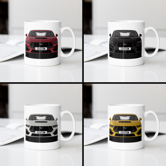 Personalised Ford Mustang GT Coffee Mug Gift - Choose Colour - FAST POST