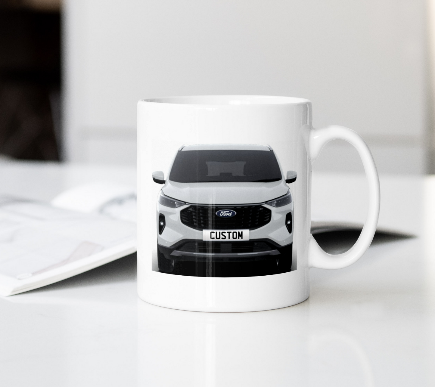 Personalised Ford Kuga Titanium Coffee Mug Gift - Choose Colour - FAST POST