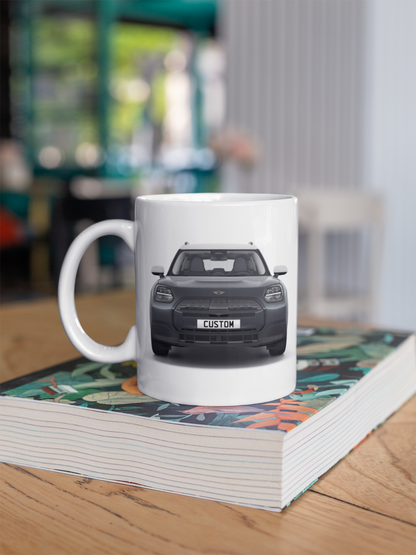 Personalised All Electric Mini Countryman Classic Mug Gift - Choose Colour