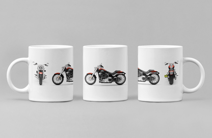Personalised Harley Davidson Fat Boy 2025 Motorcycle Mug - Colour Choice