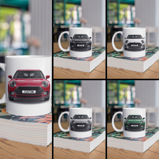 Personalised Mini Clubman Cooper Classic Mug Gift - Choose Colour - FAST POST