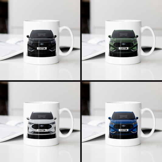 Personalised Ford Kuga ST-Line X Coffee Mug Gift - Choose Colour - FAST POST