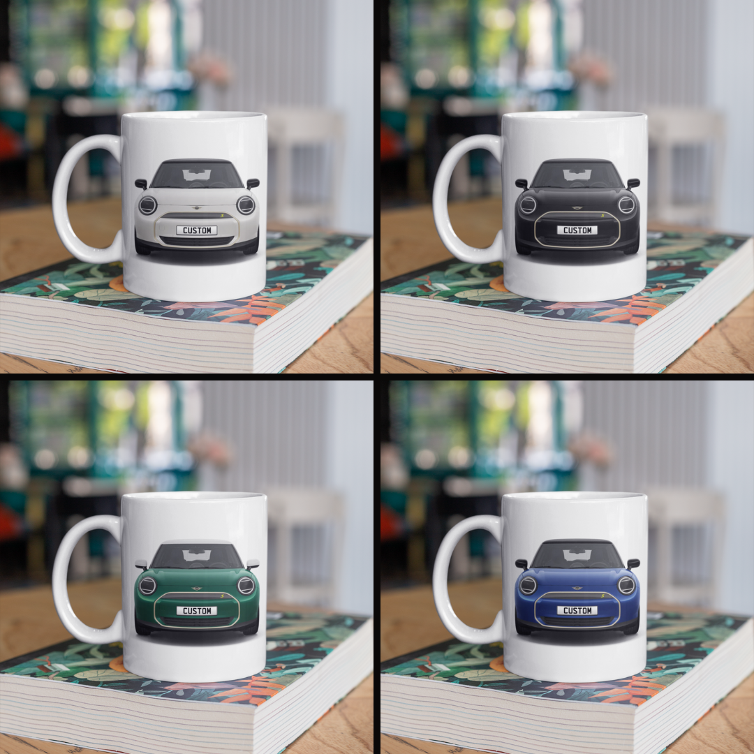 Personalised Mini All Electric Mini Cooper SE Exclusive Mug Gift - Choose Colour