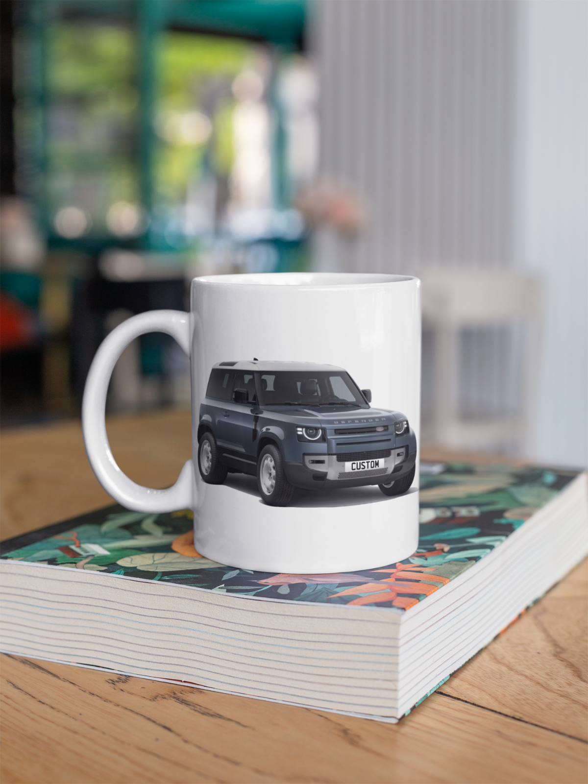 Personalised Land Rover Defender 90 County Exterior Mug Gift - Colour Choice