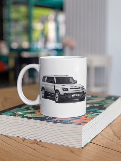 Personalised Land Rover Defender 130 Coffee Mug Gift Colour Choice FAST POST