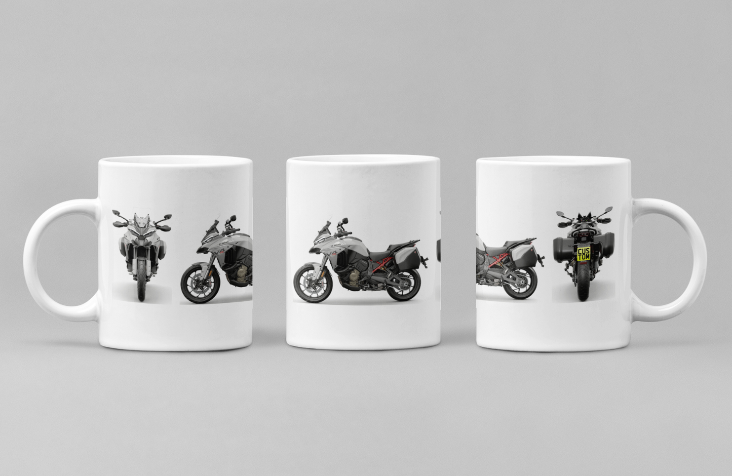 Personalised Ducati Multistrada Motorcycle Coffee Mug - Choose Model & Colour