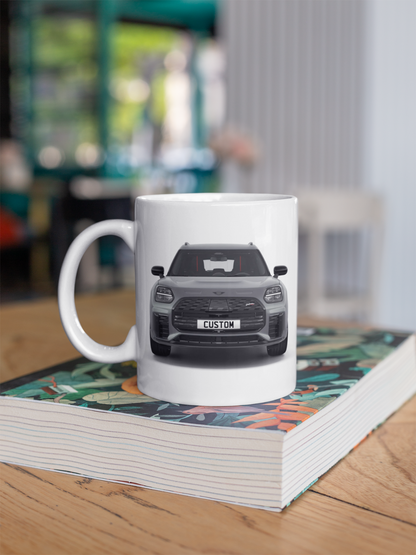 Personalised All Electric Mini Countryman Sport Mug Gift - Choose Colour