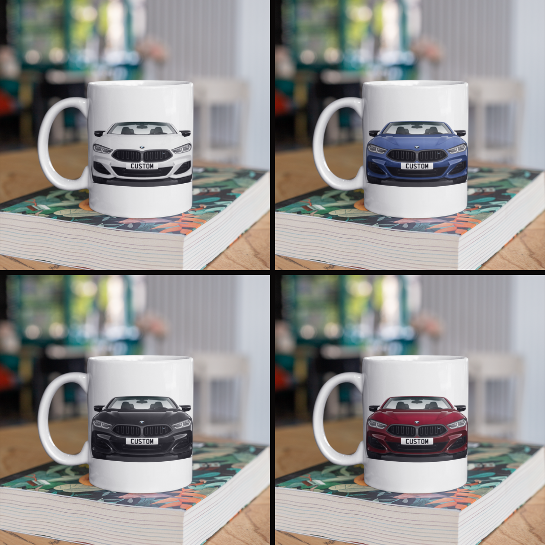 Personalised BMW 8 Series Convertible M Model Mug Gift - Choose Colour FAST POST