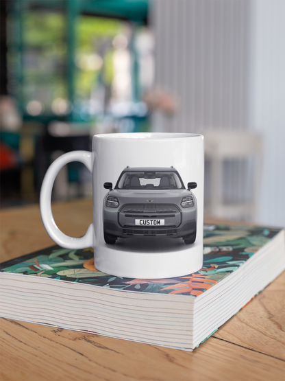 Personalised All Electric Mini Countryman Classic Mug Gift - Choose Colour