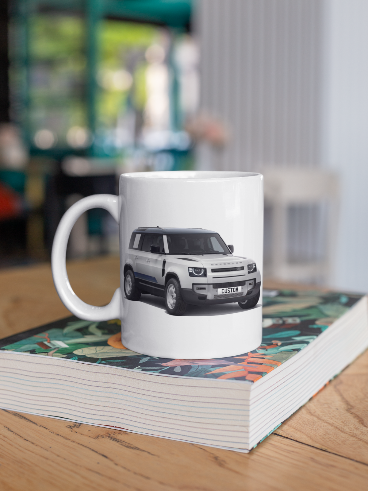 Personalised Land Rover Defender 110 County Exterior Mug Gift - Colour Choice