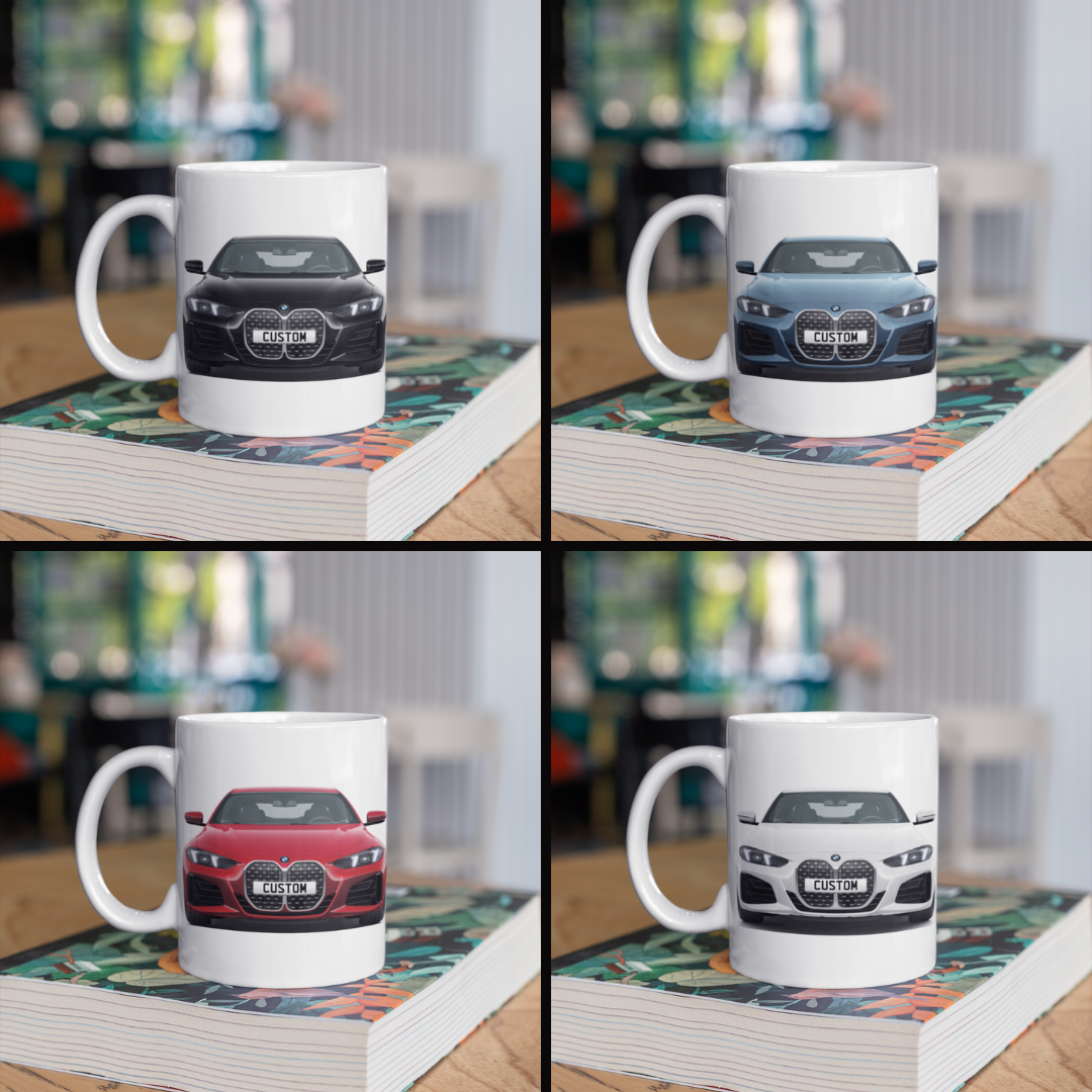 Personalised BMW 4 Series M Sport Mug Gift - Choose Colour - FAST POST