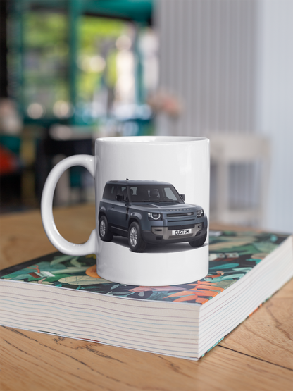 Personalised Land Rover Defender 90 Coffee Mug Gift Colour Choice FAST POST