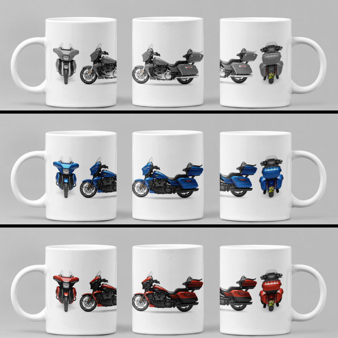 Personalised Harley Davidson Motorcycle Street Glide Ultra Mug Colour Choice