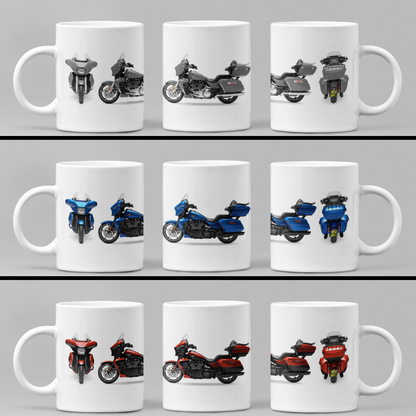 Personalised Harley Davidson Motorcycle Street Glide Ultra Mug Colour Choice