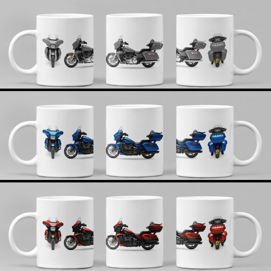 Personalised Harley Davidson Motorcycle Street Glide Ultra Mug Colour Choice
