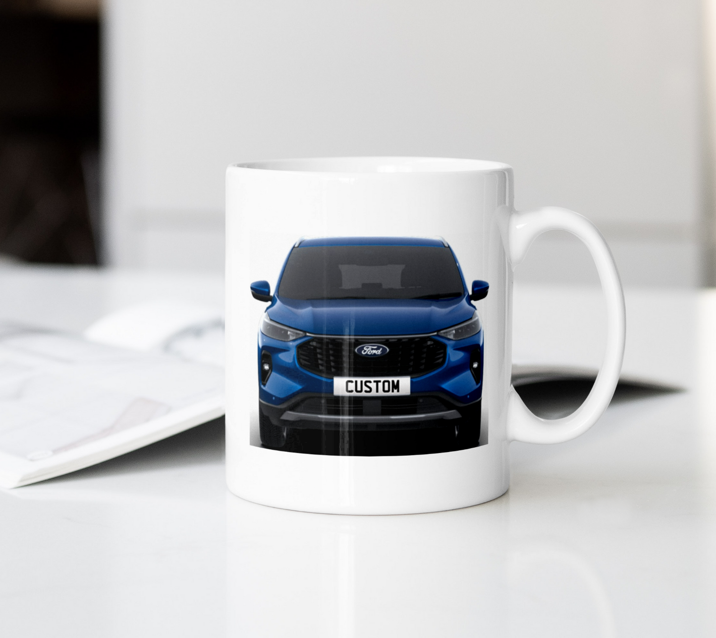 Personalised Ford Kuga Titanium Coffee Mug Gift - Choose Colour - FAST POST