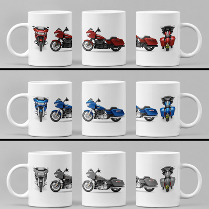 Personalised Harley Davidson Motorcycle Road Glide 2025 Coffee Mug Colour Choice