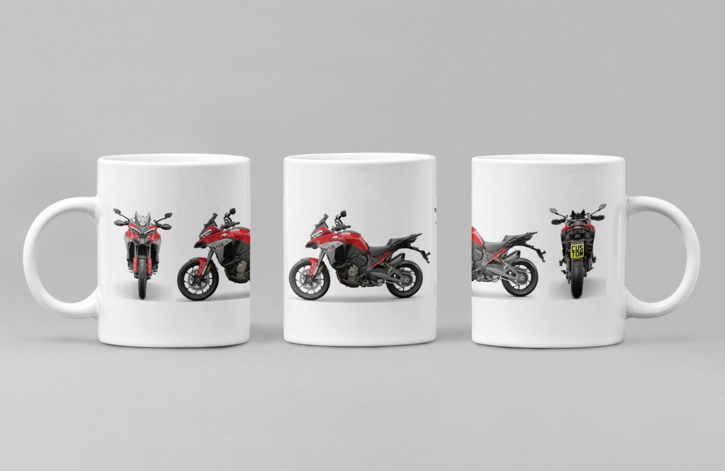 Personalised Ducati Multistrada Motorcycle Coffee Mug - Choose Model & Colour