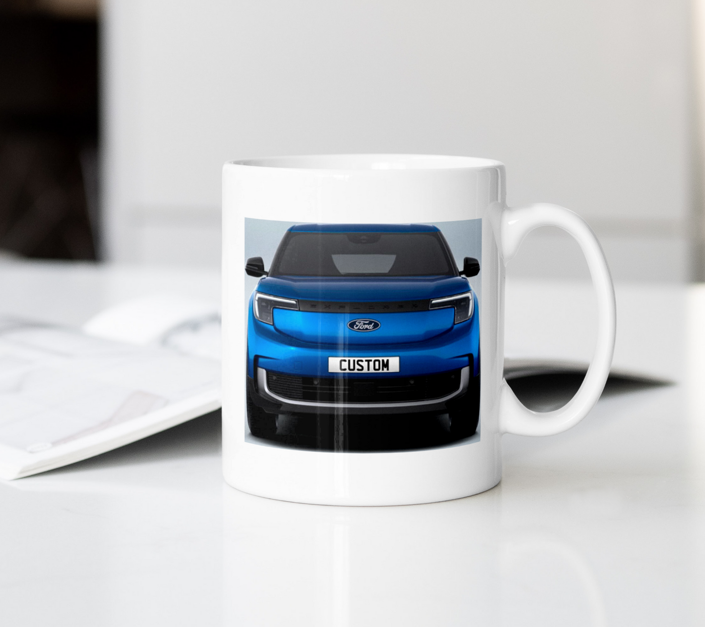 Personalised Ford All-Electric Explorer Mug Gift - Choose Colour - FAST POST