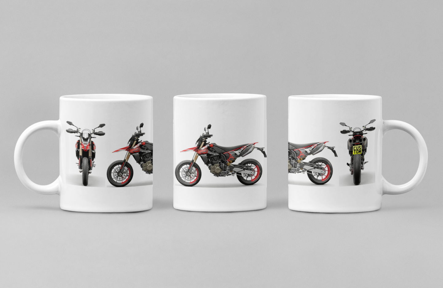Personalised Ducati Hypermotard Motorcycle Coffee Mug - Choose Model FAST POST