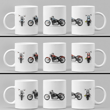 Personalised Harley Davidson Fat Boy 2024 Motorcycle Mug - Colour Choice