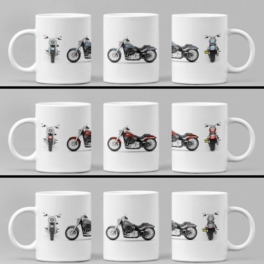 Personalised Harley Davidson Fat Boy 2024 Motorcycle Mug - Colour Choice